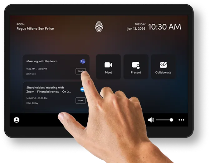 A hand touching a controller with mago installed